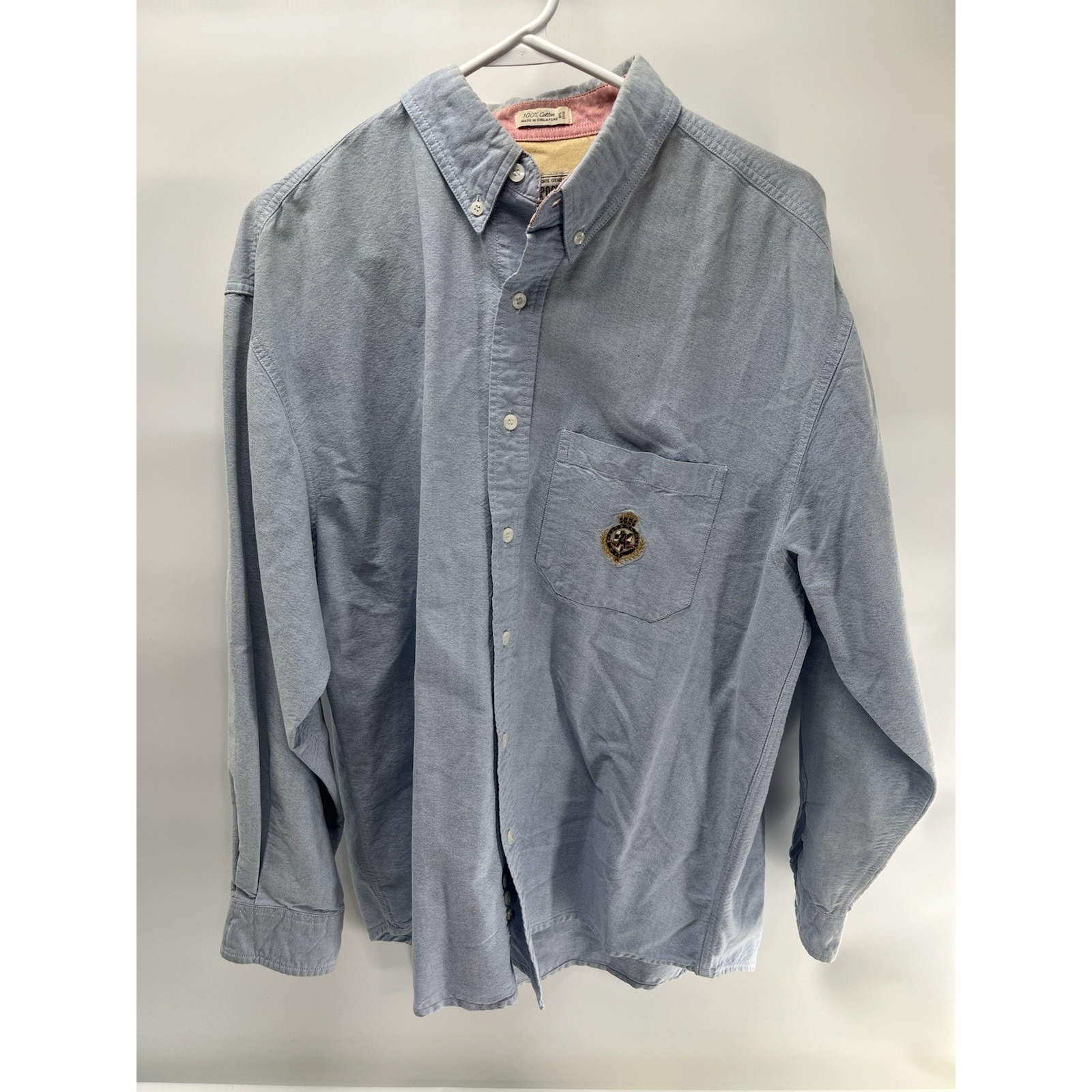 Aeropostale Blue Button Up Shirt With Embroidered Pocket Old Style M